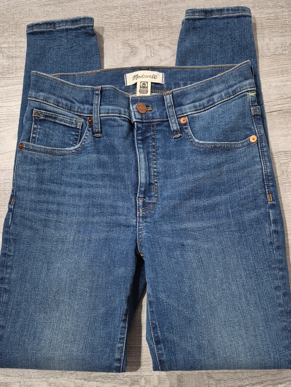 Madewell High-Rise Blue Straight-Leg Jeans